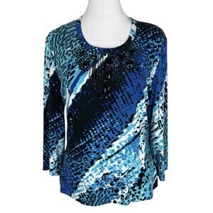 SOLD DO NOT BUY Blouse 3/4 Sleeve Round Neck Sophisticated Size Medium